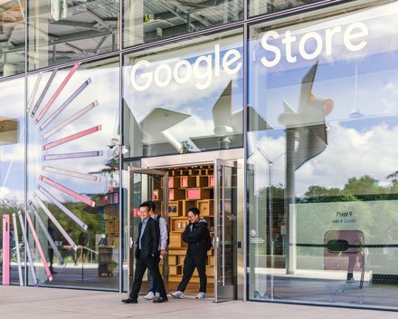 Google Store glass facade in Mountain View
