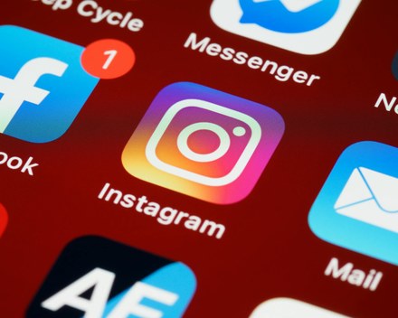 Instagram app icon on a phone screen