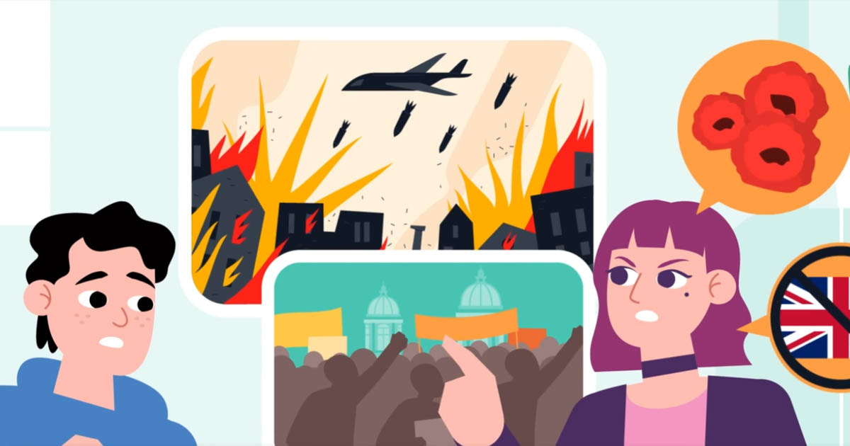 Screenshot showing Pathways game extremism meter interface